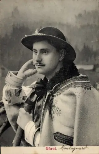 Ak Mann in Tracht aus den polnischen Bergen, Góral, Zakopane