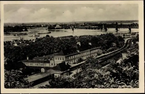 Ak Mainz am Rhein, Mainmündung