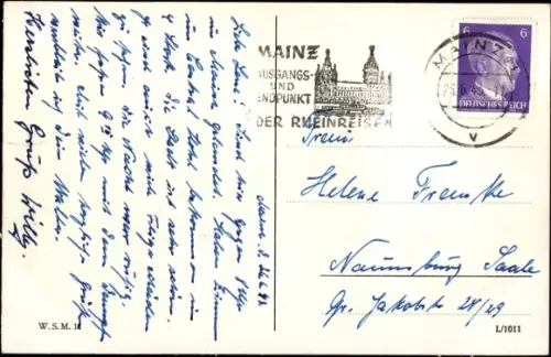 Ak Mainz am Rhein, Mainmündung