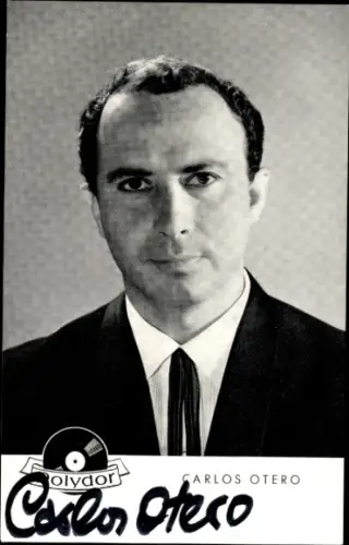 Autogrammkarte Sänger Carlos, Portrait, Autogramm