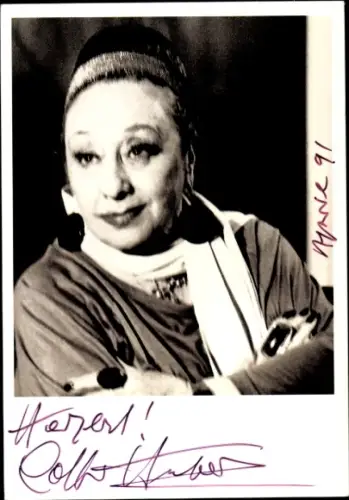 Ak Schauspielerin Lotti Huber, Autogramm
