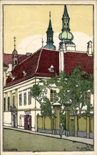 Künstler Ak Süsser, F., Wien I., Heiligenkreuzerhof