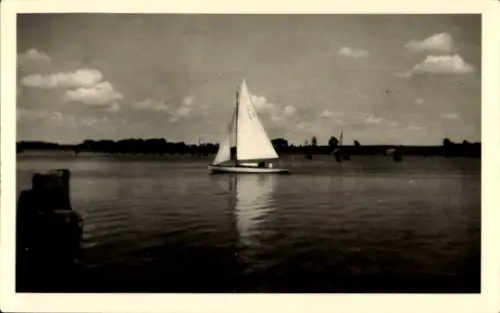 Foto Ak Segelboot, Segeln