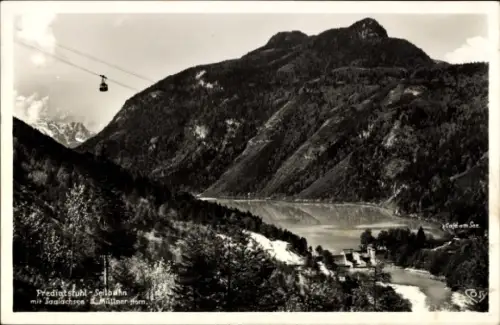 Ak Bad Reichenhall in Oberbayern, Seilbahn, Saalachsee, Berge, Predigtstuhl, Natur
