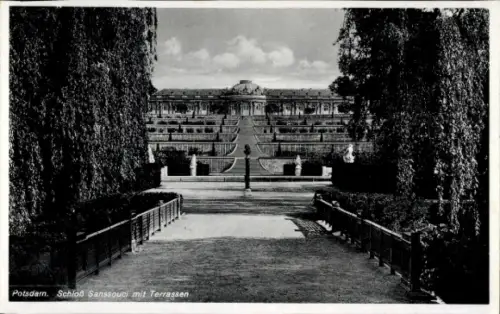 Ak Potsdam Sanssouci, Schloss Sanssouci, Terrassen, Potsdam