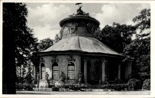 Ak Potsdam Sanssouci, Japanisches Haus,  Sanssouci, Gartenanlage
