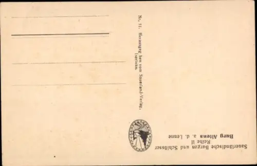 Ak Burg an der Wupper Solingen,  Steinmauer, Türme, Bäume, Tische im Vordergrund