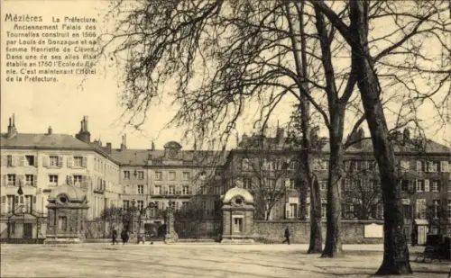 Ak Mézières Ardennes, Palais des Tournelles, Gebäude, Bäume,  Architektur