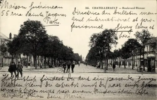 Ak Châtellerault Vienne, Boulevard Blossac