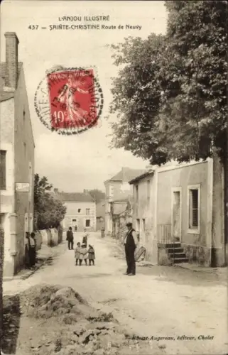 Ak Sainte Christine Maine-et-Loire, Route de Neuvy