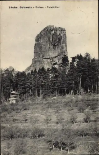 Ak Rathen an der Elbe Sächsische Schweiz, Talwächter