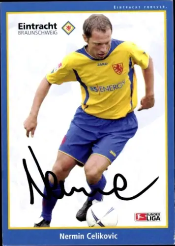 Autogrammkarte Fußballer Nermin Celikovic, Eintracht Braunschweig, Autogramm