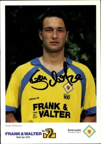 Autogrammkarte Fußballer Sven Scholze, Eintracht Braunschweig, Autogramm