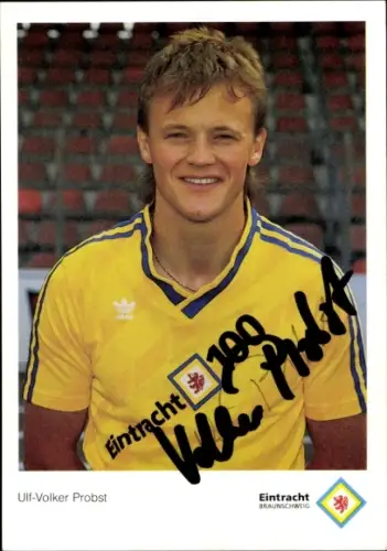 Autogrammkarte Fußballer Ulf Volker Probst, Eintracht Braunschweig, Autogramm