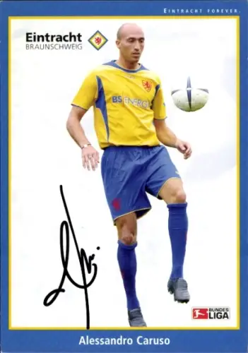 Autogrammkarte Fußballer Alessandro Caruso, Eintracht Braunschweig, Autogramm