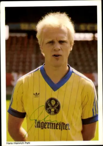 Autogrammkarte Fußballer Hans Heinrich Pahl, Eintracht Braunschweig, Autogramm