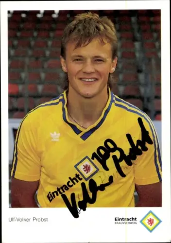 Autogrammkarte Fußballer Ulf Volker Probst, Eintracht Braunschweig, Autogramm