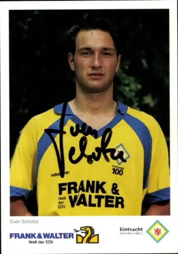 Autogrammkarte Fußballer Sven Scholze, Eintracht Braunschweig, Autogramm