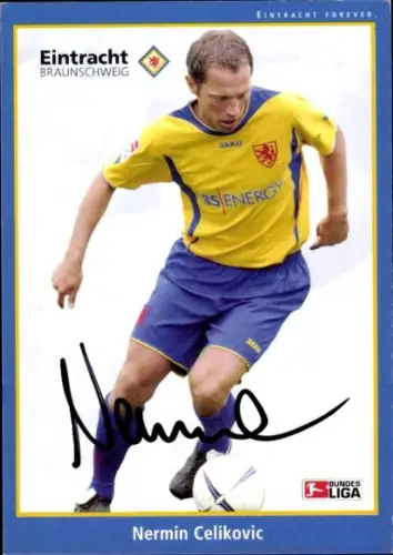 Autogrammkarte Fußballer Nermin Celikovic, Eintracht Braunschweig, Autogramm