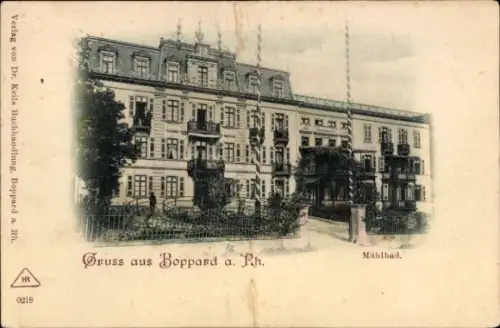 Ak Boppard am Rhein,  mit Mühlbad, Verlag Dr. Keils Buchhandlung, Boppard a. Rh.