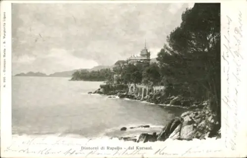 Ak Rapallo Liguria, Küstenlandschaft, Kursaal,  italienische 