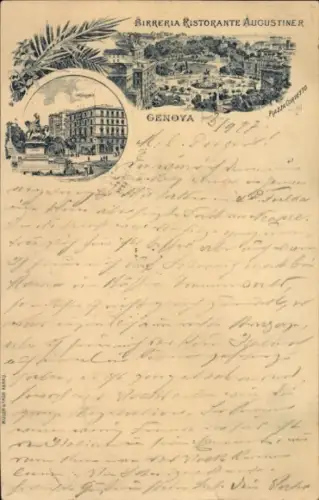 Litho Genova Genua Liguria, Birreria Ristorante Augustiner