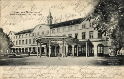 Ak Niederbronn les Bains Bad Niederbronn Elsass Bas Rhin, Hotel