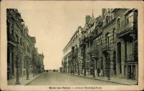 CPA Malo les Bains Nord, Avenue Maréchal Foch