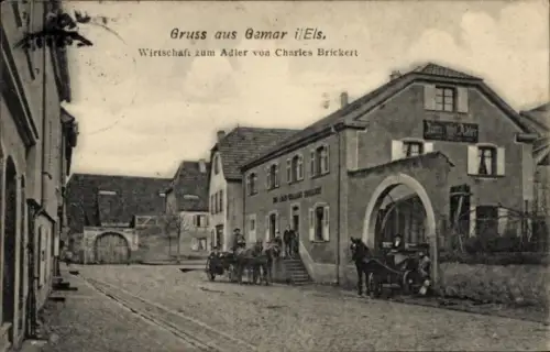 CPA Guémar Gemar Alsace Haut Rhin, Gasthof zum Adler