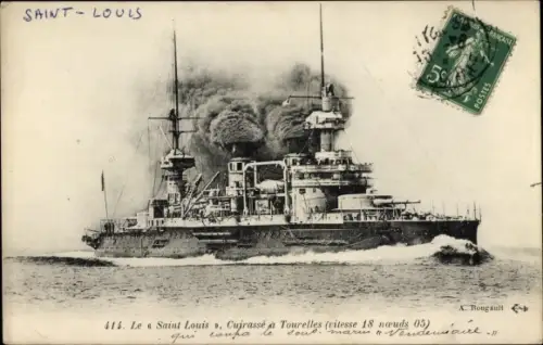 Ak Le Saint Louis, Cuirassé à tourelles, Kriegsschiff