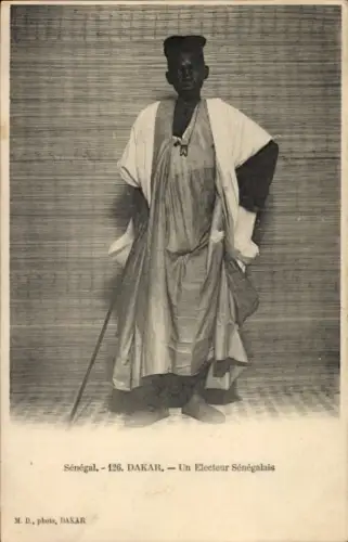CPA Dakar Sénégal, Un Electeur Sénégalais