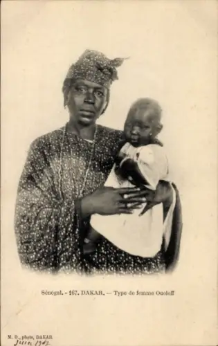 CPA Dakar Sénégal, Type de femme Ouoloff