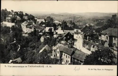 Ak Antananarivo Tananarive Madagaskar, Panoramablick auf  Häuser, Landschaft