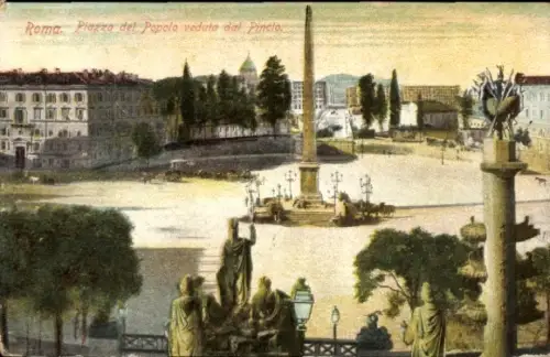 Ak Roma Rom Lazio, Piazza del Popolo