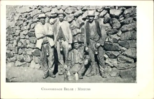Ak Charbonnage Belge, Mineurs