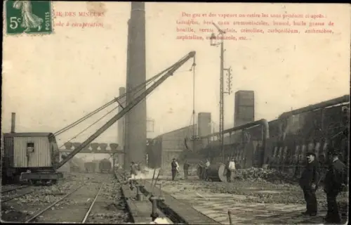 CPA Mine, Des gaz et des vapeurs on retire les sous produits ci-après