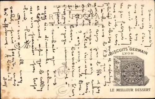 CPA Reklame, Biscuits Germain Lyon
