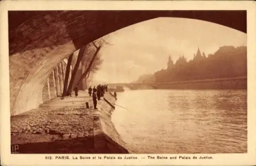 Ak Paris IV Ile de la Cité, La Seine et le Palais de Justice