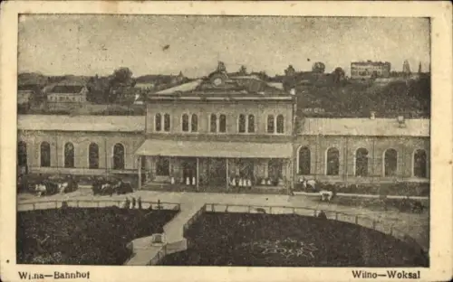 Ak Vilnius Wilna Wilno Litauen, Bahnhof