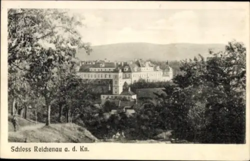 Ak Reichenau an der Rax Niederösterreich, Schloss Reichenau a. d. Kn., Landschaft, Bäume,  Archit