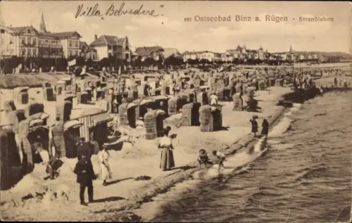 Ak Ostseebad Binz auf Rügen, Strandleben