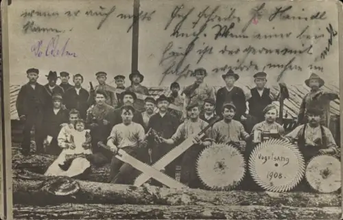Ak Vogelsang Zehdenick in der Mark, Gruppenbild 1908