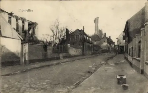 Ak Fromelles Nord, nach den Kämpfen bei Neuve Chapelle
