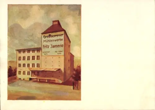 Ak Großbeeren, Großbeerener Mühlenwerke Fritz Jaenecke