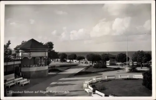 Ak Ostseebad Göhren auf Rügen, Kurpromenade, Pavillon