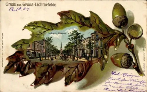 Präge Eichenlaub Litho Berlin Steglitz Groß Lichterfelde, Wilhelmstraße
