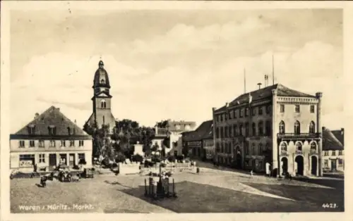 Ak Waren an der Müritz, Markt