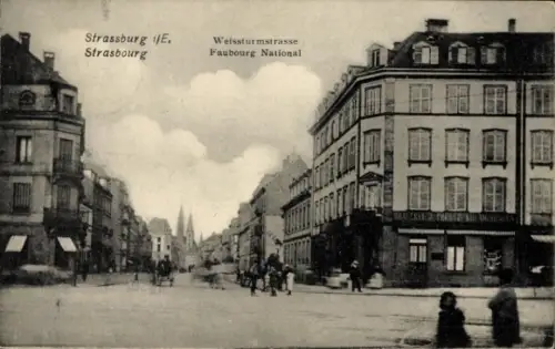 Ak Strasbourg Straßburg Elsass Bas Rhin, Weißturmstraße