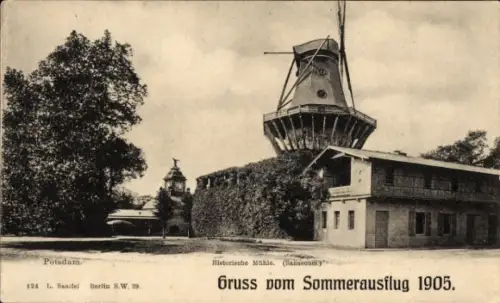 Ak Potsdam Sanssouci, Historische Mühle