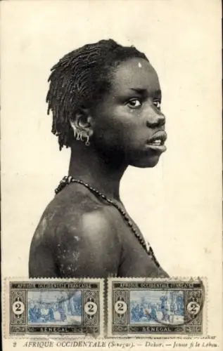 Ak Senegal, Porträt einer Afrikanerin